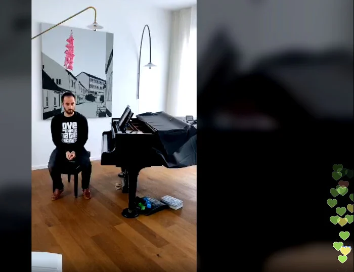 Igor Levit bei einem seiner gestreamten Konzerte am Flügel