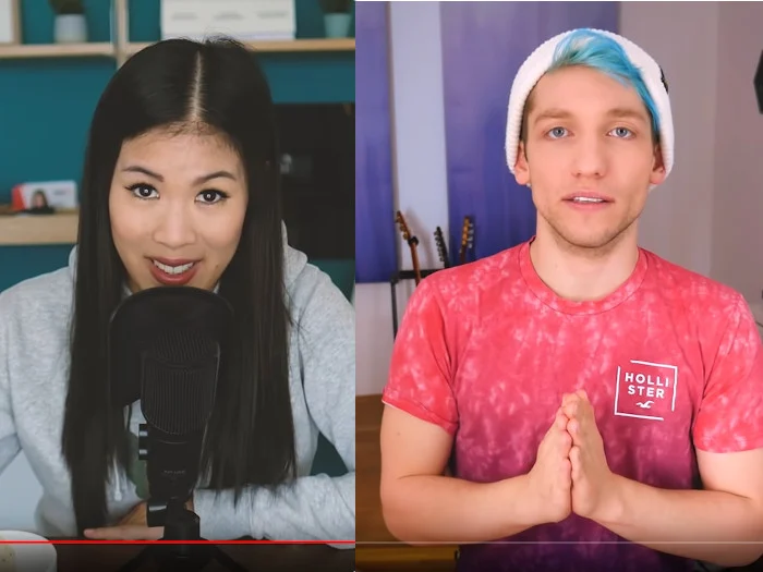 Die JournalistInnen Rezo und Mai Thi Nguyen-Kim