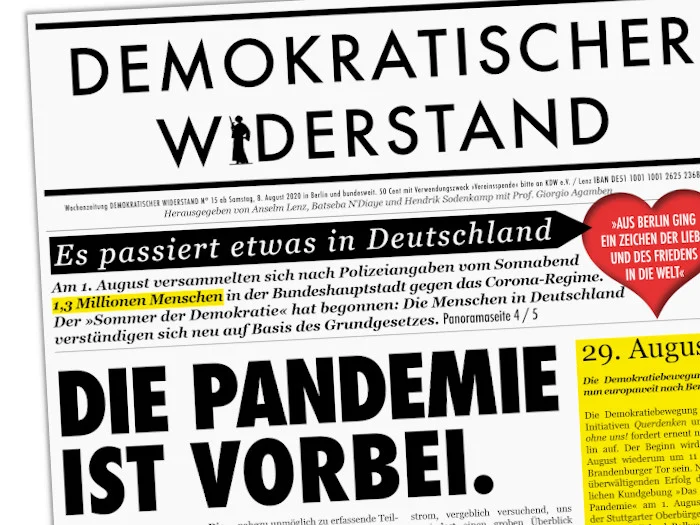Ausriss aus der Zeitung Demokratischer Widerstand