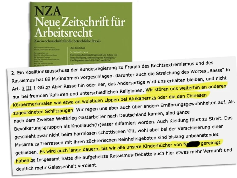 Ausriss aus der NZA Neue Zeitschrift für Arbeitsrecht