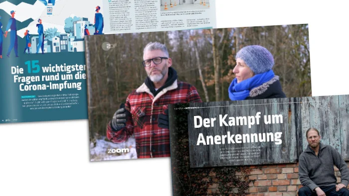 Screenshots aus dem Magazin "Pieks" und dem ZDF zum Thema Impfen