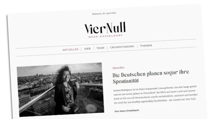 Screenshot der Website viernull.de