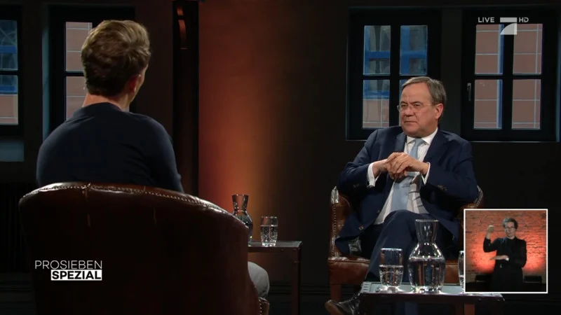 Armin Laschet im Gespräch mit Louis Klamroth