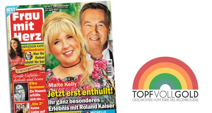 Cover „Frau mit Herz“: „Maite Kelly: Jetzt erst enthüllt! Ihr ganz besonderes Erlebnis mit Roland Kaiser“