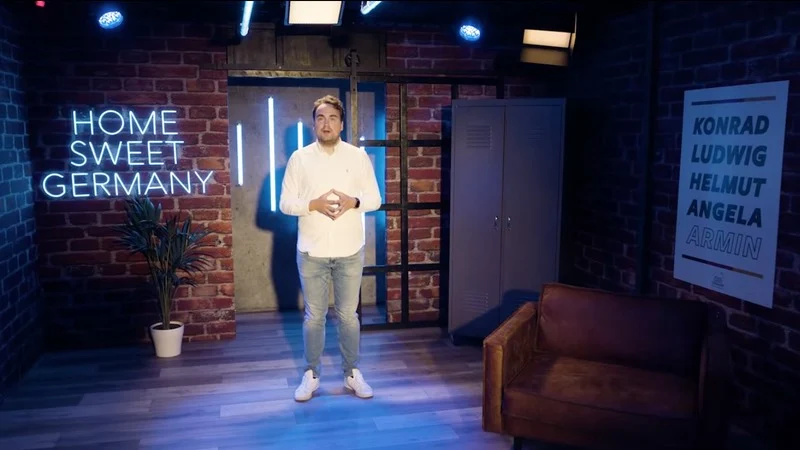 WG-Bewohner Fabian Beine in der "Home Sweet Home"-Kulisse