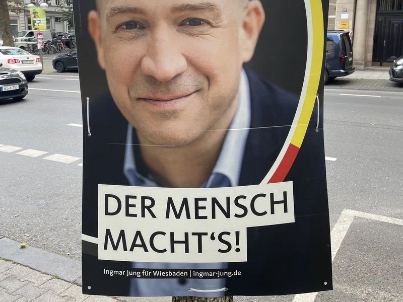 CDU-Wahlplakat: "Der Mensch macht's!"