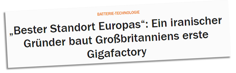 Handelsblatt-Schlagzeile zu weiterer "Gigafactory"
