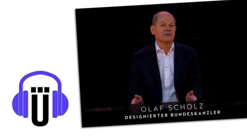 Übermedien-Podcast: Screenshot von Olaf Scholz bei "Joko & Klaas live"