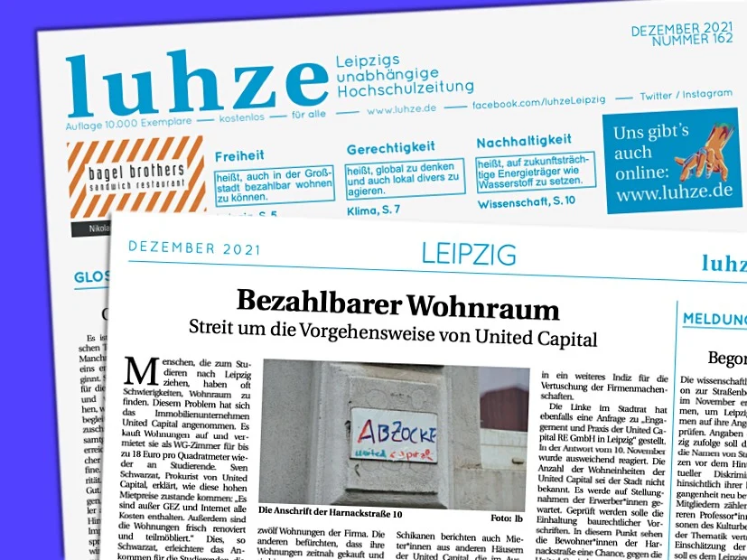 „Luhze“-Artikel: „Bezahlbarer Wohnraum - Streit um die Vorgehensweise von United Capital“