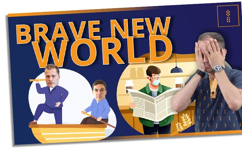 Vorschaubild zu einem Video von Samuel Eckerts Youtube-Account, zu sehen sind Til Schweiger und Boris Reitschuster sowie der Schriftzug "Brave New World"
