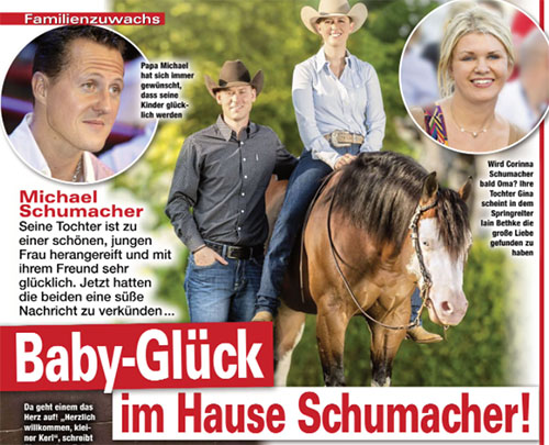 Michael Schumacher - Seine Tochter ist zu einer schönen, jungen Frau herangereift und mit ihrem Freund sehr glücklich. Jetzt hatten die beiden eine süße Nachricht zu verkünden ... Baby-Glück im Hause Schumacher!