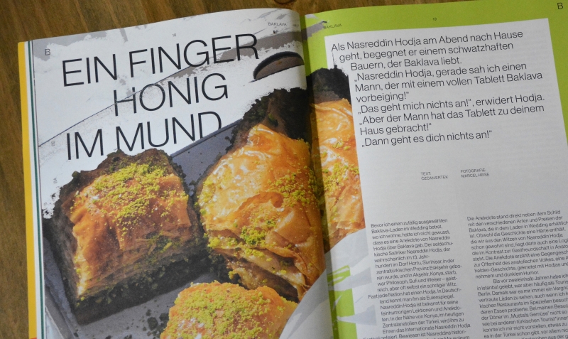 Text über Baklava in A bis Z, Das Deutschlandmagazin"