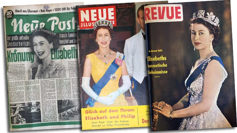 historische Titelbilder mit der Queen