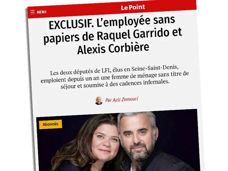 Screenshot des inwzischen gelöschten Artikels bei "Le Point"