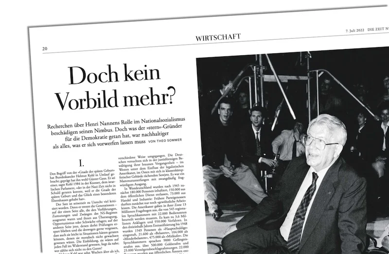 Ausriss aus der Wochenzeitung "Die Teit" vom 7.7.2022