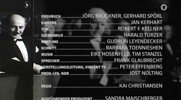 Abspann des Films "Der gute Göring"