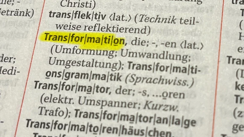 „Transformation“ im Duden