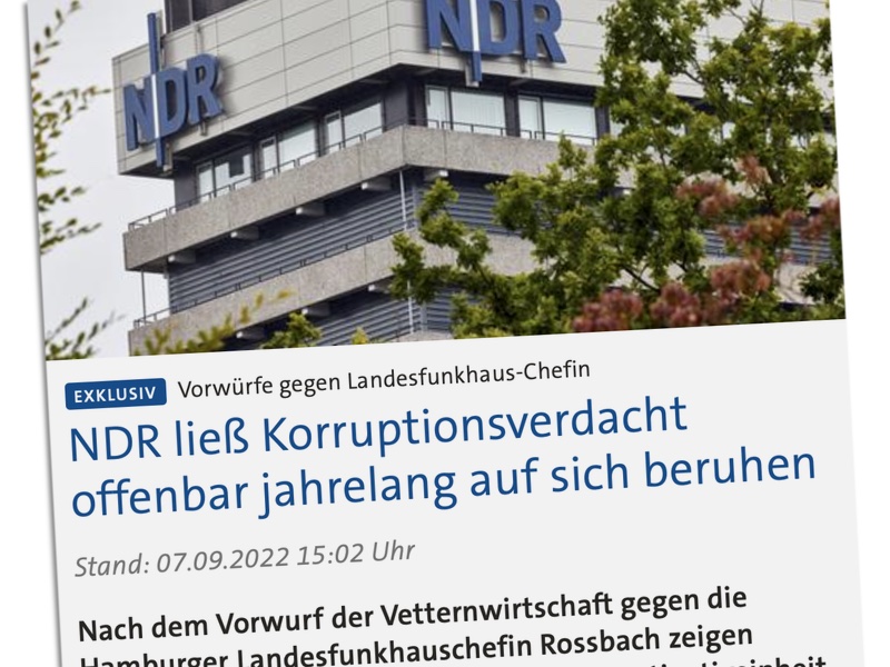 NDR ließ Korruptionsverdacht offenbar jahrelang auf sich beruhen