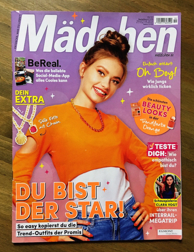 Cover des Magazins "Mädchen", Ausgabe 10/2022
