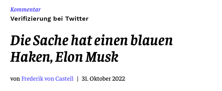Die Sache hat einen blauen Haken, Elon Musk
