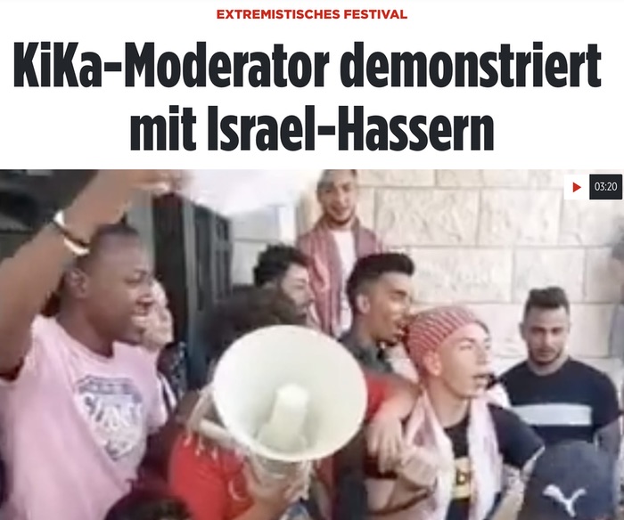 KiKa-Moderator demonstriert mit Israel-Hassern