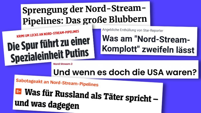 Headlines zur Sabotage der Nord-Stream-Pipeline