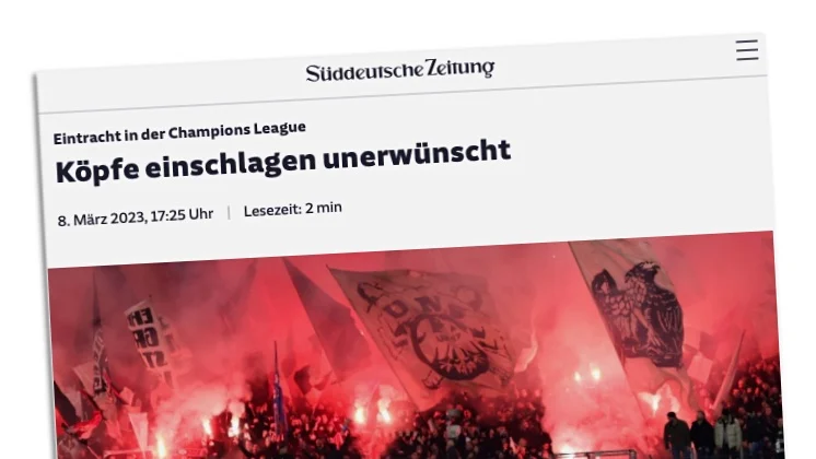 Eintracht in der Champions League: Köpfe einschlagen unerwünscht