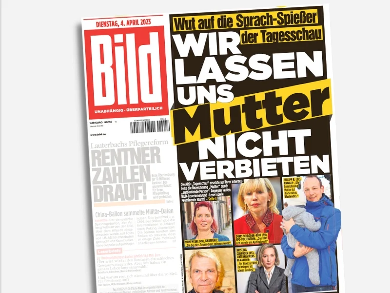 "Bild"-Titel zu angeblichem "Mutter"-Verbot der "Tagesschau"