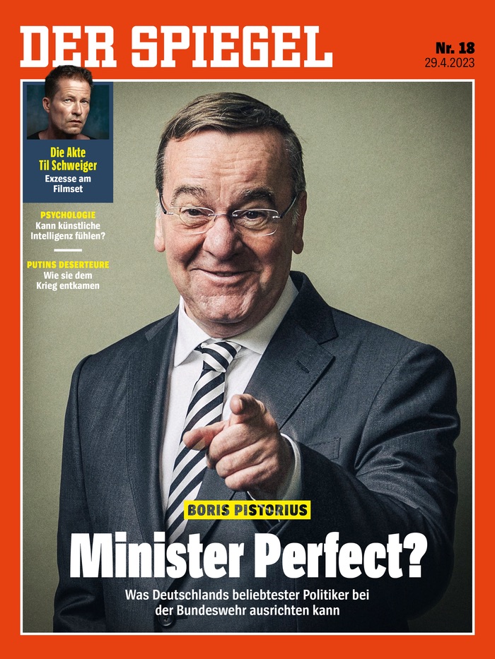 Boris Pistorius auf dem "Spiegel"-Cover als "Minister Perfect?"