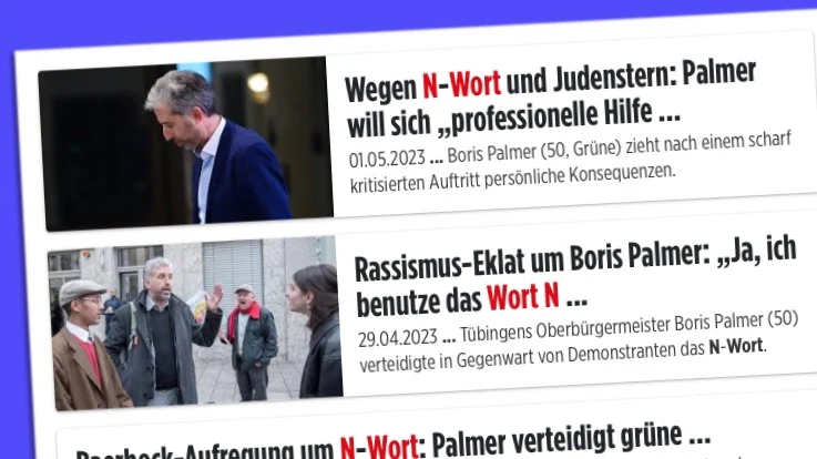 Wegen N-Wort und Judenstern ... / Rassismus-Eklat um Palmer: Ja, ich benutze das Wort N...