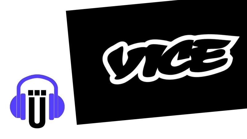 Podcast-Logo von Übermedien und das Logo von "Vice".