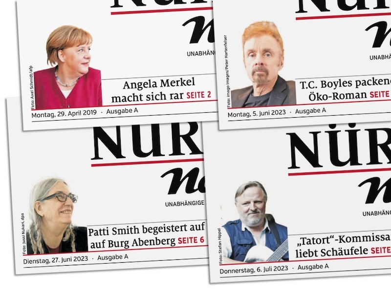 Freisteller-Fotos auf der Titelseite der "Nürnberger Nachrichten"