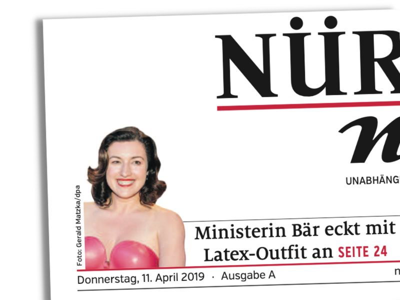 Dorothee Bär auf der Titelseite der "Nürnberger Nachrichten"