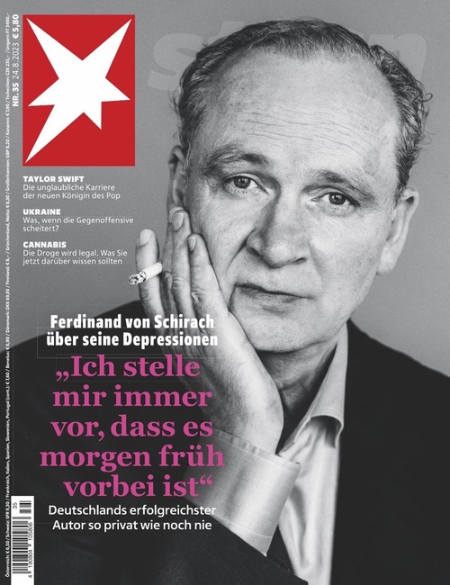Stern-Cover mit Ferdinand von Schirach: „Ich stelle mir immer vor, dass es morgen früh vorbei ist“