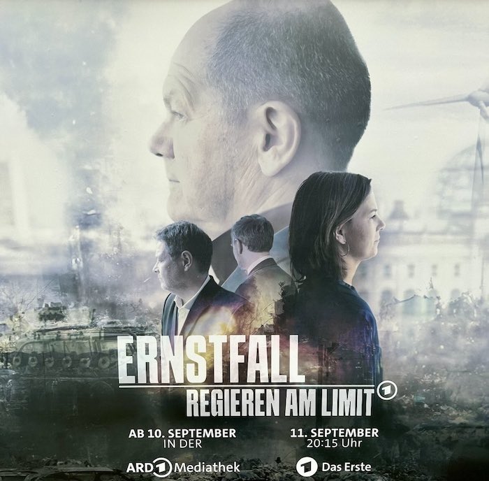 Plakat zur ARD-Serie "Ernstfall – Regieren am Limit"