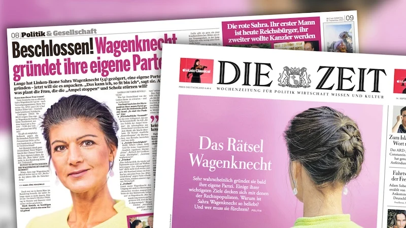 Wagenknecht-Titel der "Bild am Sonntag" und der "Zeit"