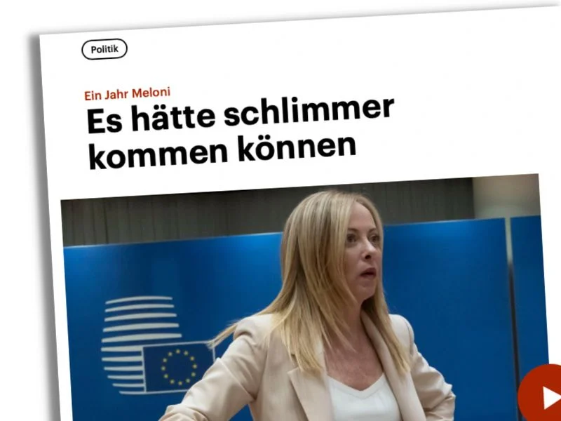 Deutschlandfunk zum Amtsjubiläum Melonis: "Es hätte schlimmer kommen können."