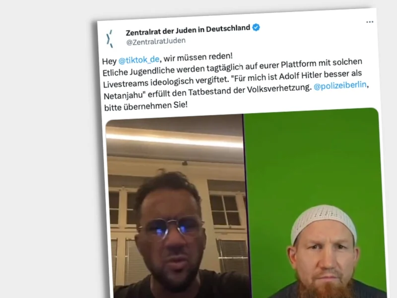 Zentralrat der Juden bei X: "Tiktok, wir müssen reden."