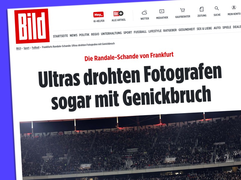 Ultras drohen Fotografen sogar mit Genickbruch