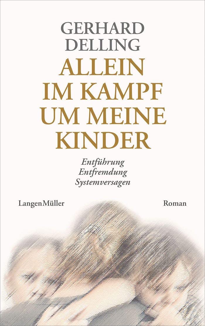 Cover des nicht erschienen Buchs von Gerhard Delling mit einem verwischten Foto zweier Kinder, die sich an eine Frau klammern.
