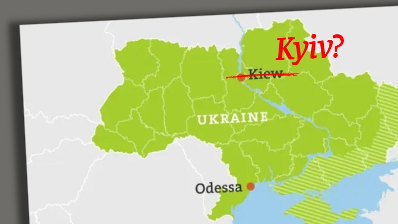 "Tagesschau"-Karte der Ukraine, Kiew durchgestrichen