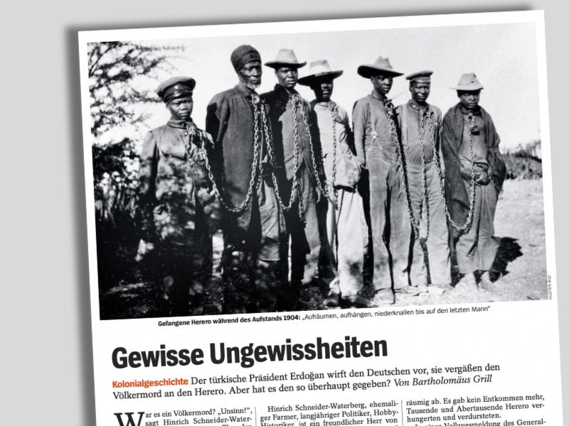 Screenshot "Spiegel"-Artikel 2016: "Gewisse Ungewissheiten" mit der Frage "War es ein Völkermord"