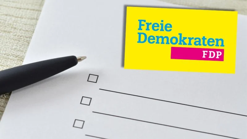 FDP-Logo vor leerer Auflistung
