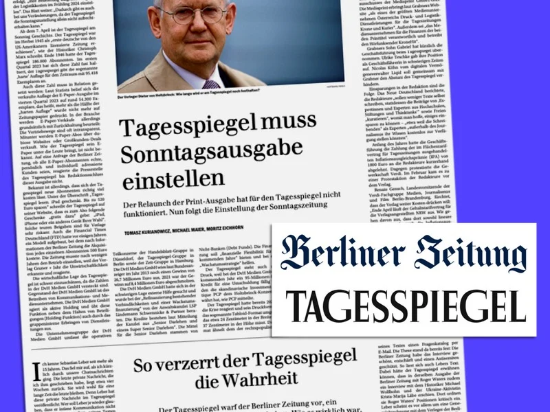 Tagesspiegel muss Sonntagsausgabe einstellen / So verzerrt der Tagesspiegel die Wahrheit