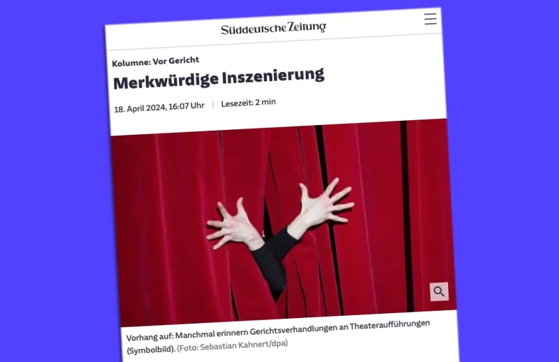 Merkwürdige Inszenierung