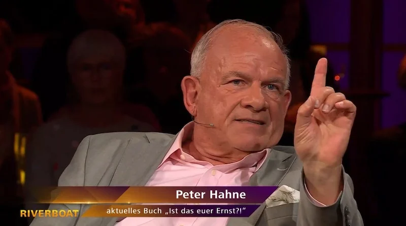 Peter Hahne in der MDR-Talkshow "Riverboat" am 26.4.2024.