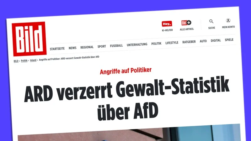 ARD verzerrt Gewalt-Statistik über AfD