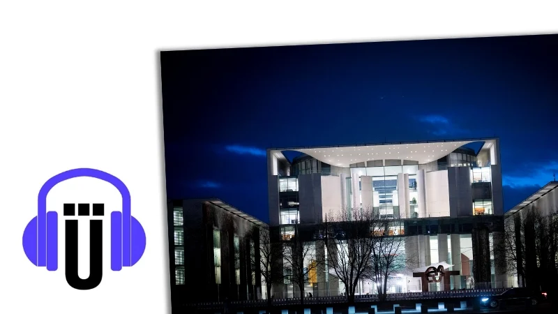 Kanzleramt bei Nacht