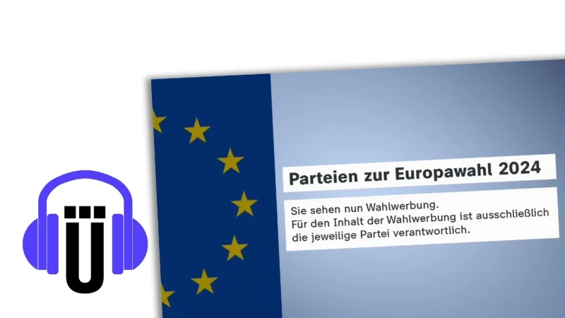 ZDF-Einblendung vor Wahlwerbespot