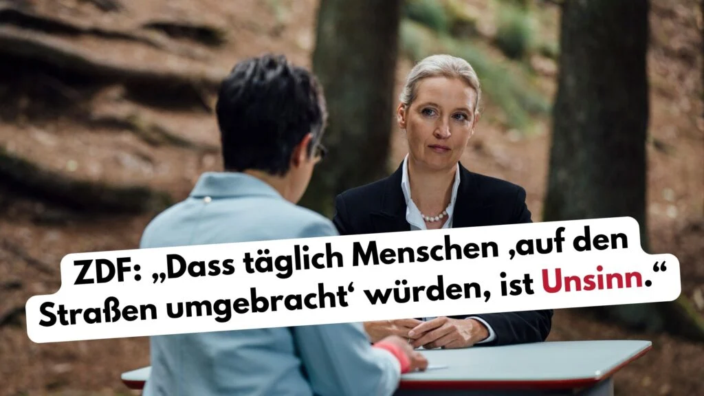 AfD-Politikerin Alice Weidel im ZDF-Sommerinterview am 7. Juli 2024
